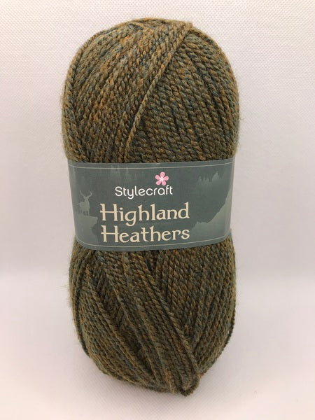 Stylecraft Highland Heathers DK Yarn 100g - Moss 3752