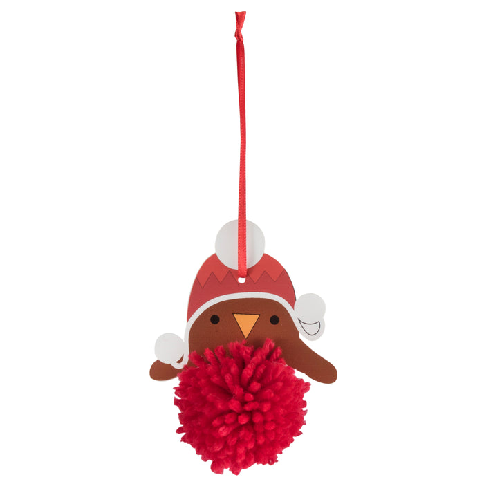 Trimits Pom Pom Decoration Kit Christmas Robin - GCK071