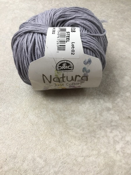 DMC Natura Just Cotton 4 Ply Yarn 50g - Steel 318