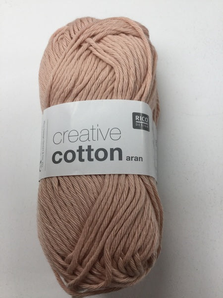 Rico Creative Cotton Aran Yarn 50g - Smokey Pink 06