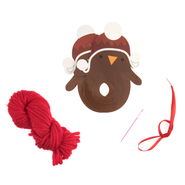 Trimits Pom Pom Decoration Kit Christmas Robin - GCK071