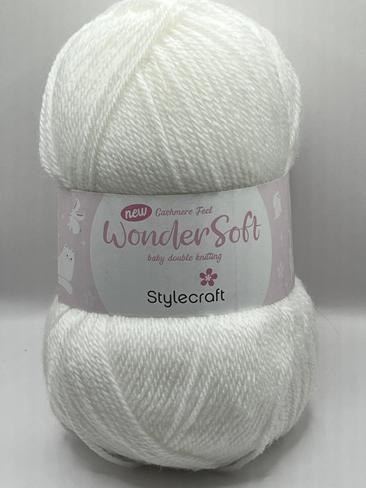 Stylecraft Wondersoft DK Cashmere Feel Baby Yarn - White 7206