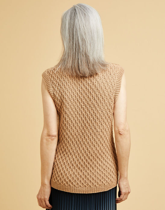 Knitting Pattern Sirdar Ladies Golden Age Vest In Sirdar No 1 DK - 10668